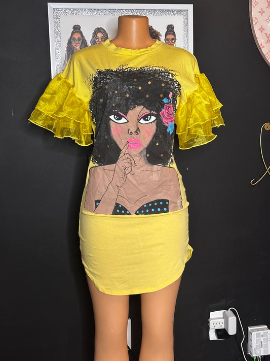 Pretty woman T-shirt dress