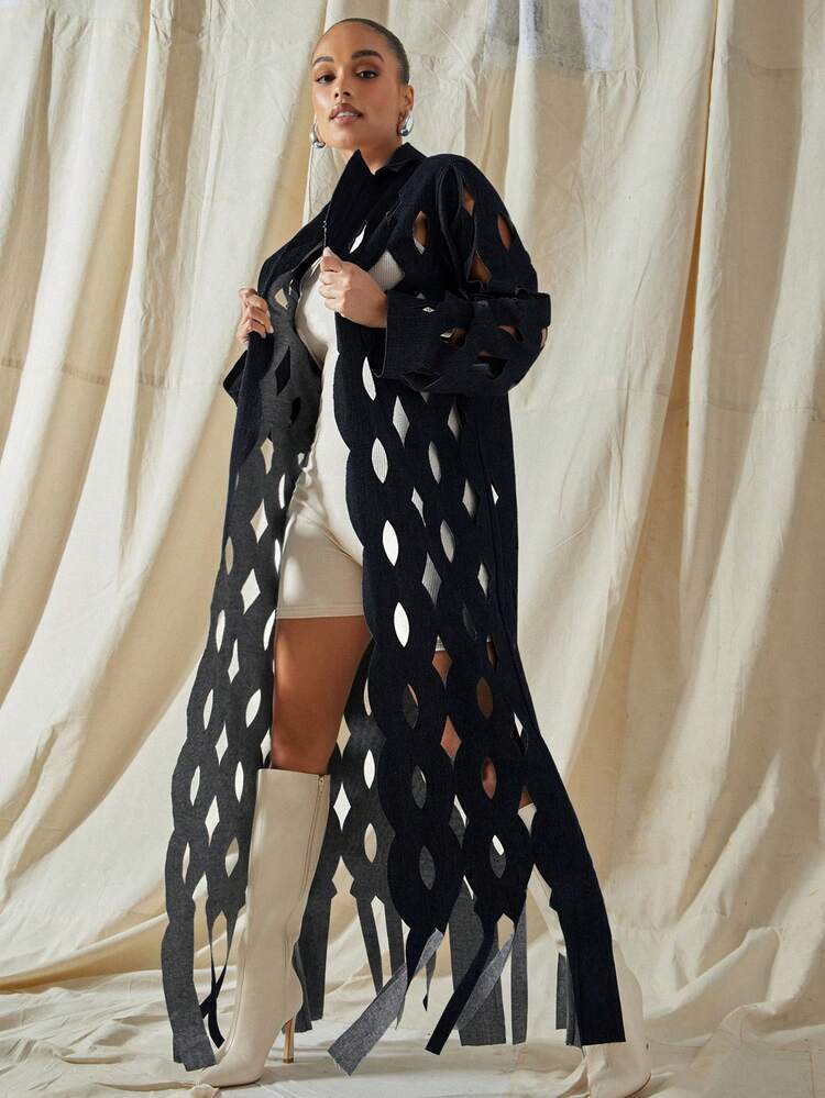 Faux Leather Trench-L(10/12)