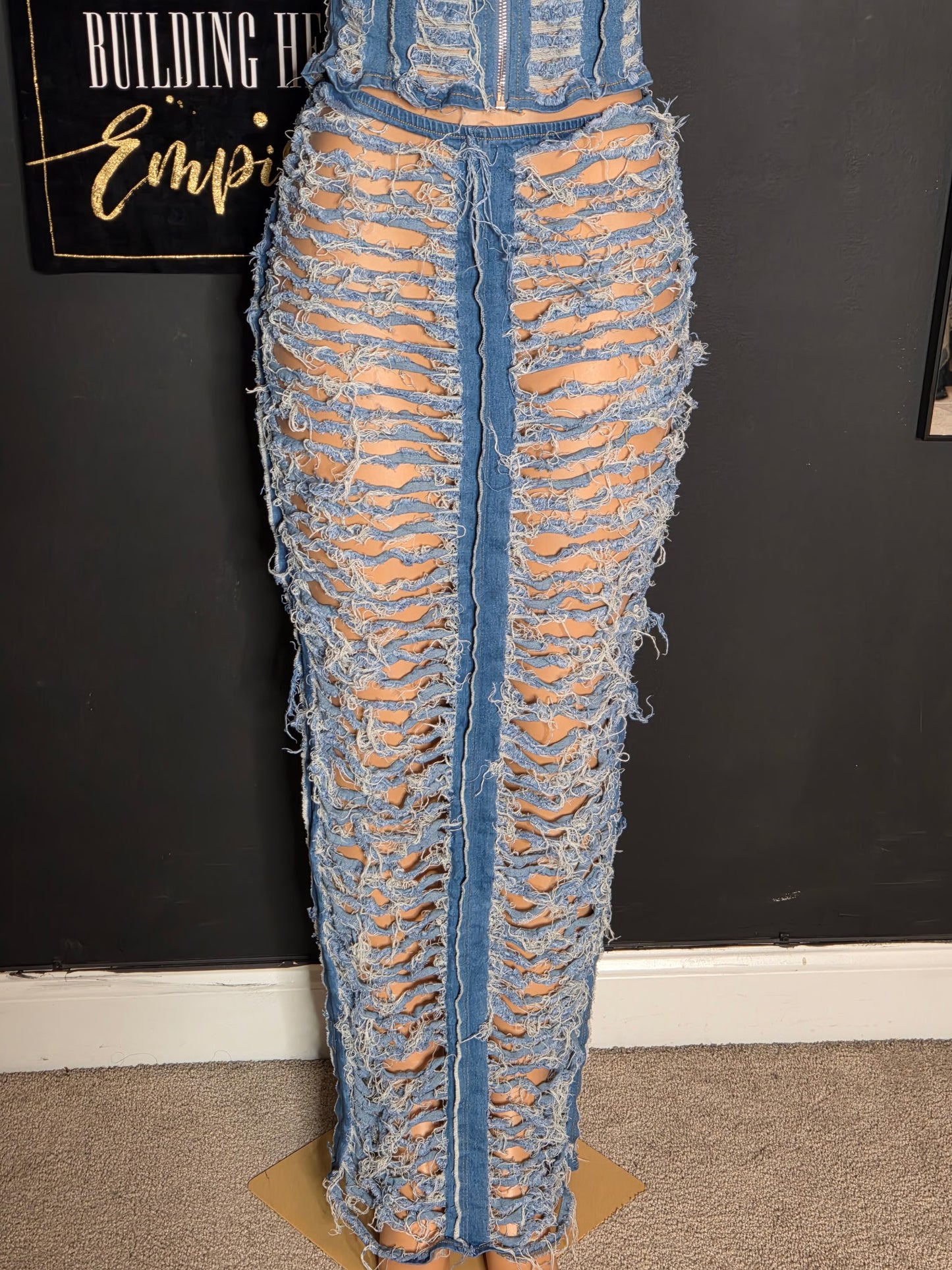 Fashion Nova denim set-L