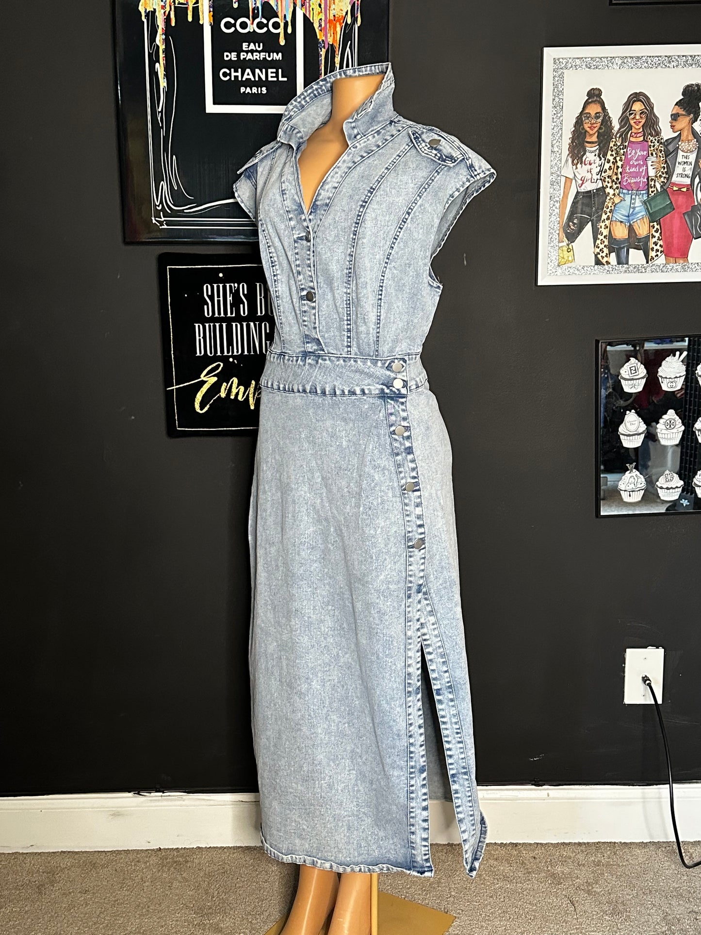 Denim dress by SHEIN- Large