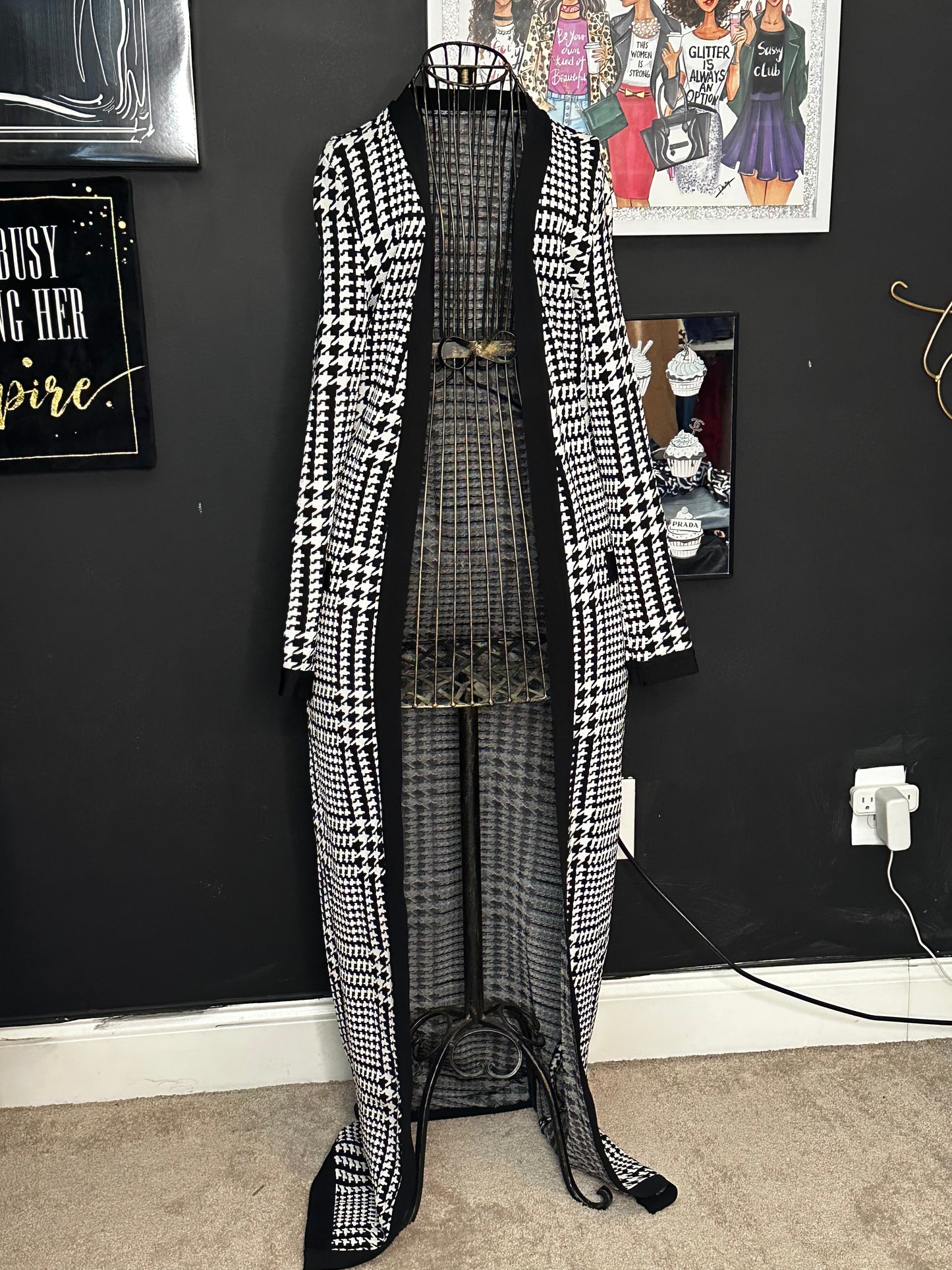 Houndstooth duster (S)
