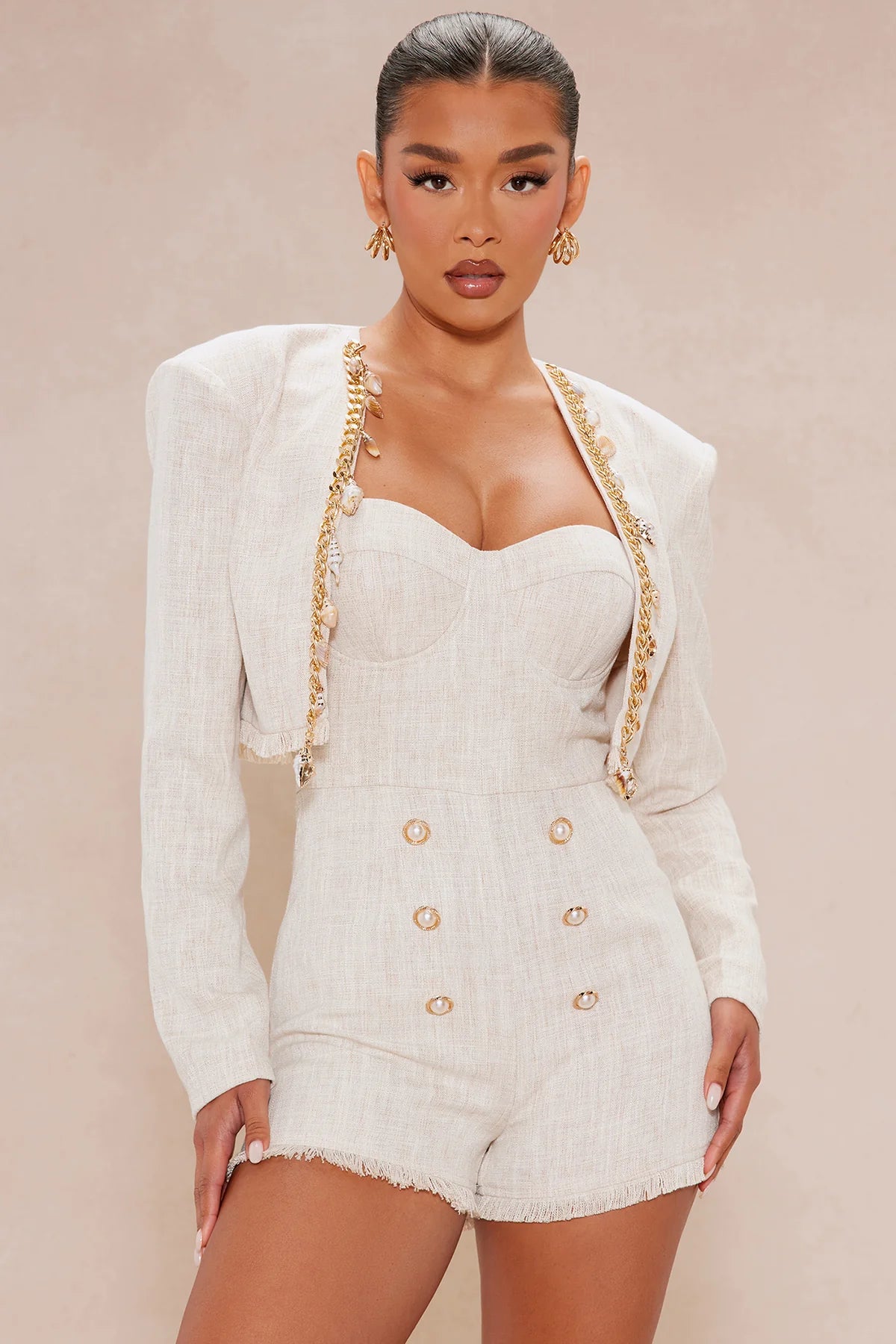 Fashion Nova Romper set-L