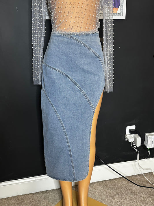 Denim skirt by Shein