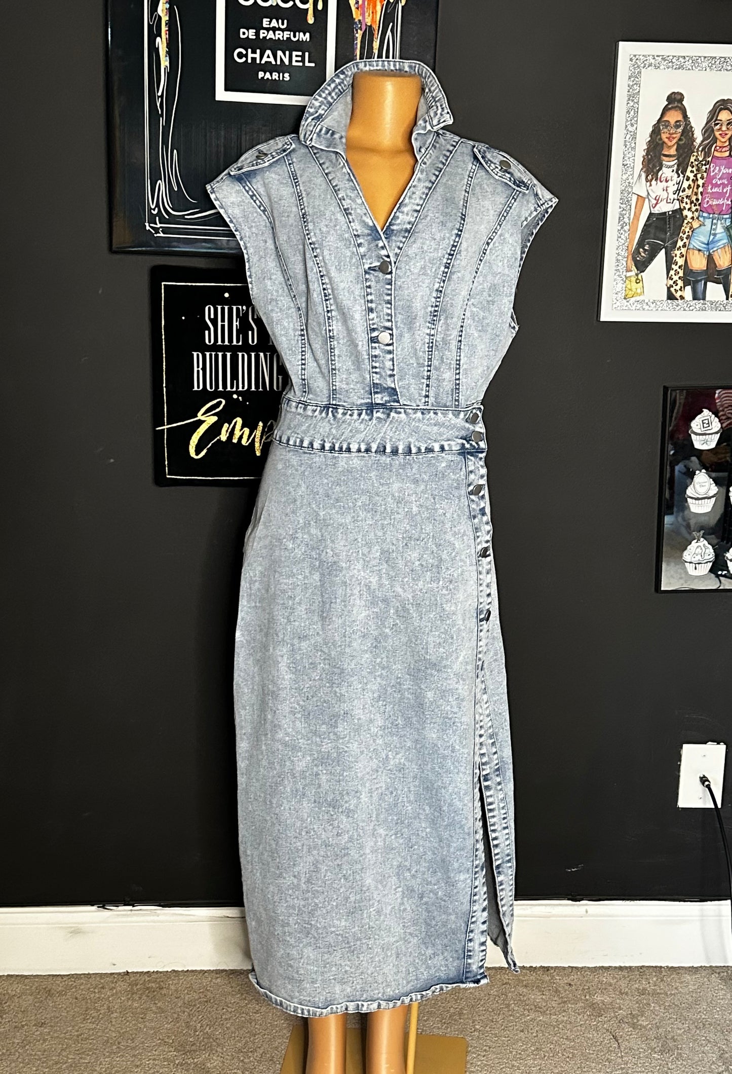Denim dress by SHEIN- Large