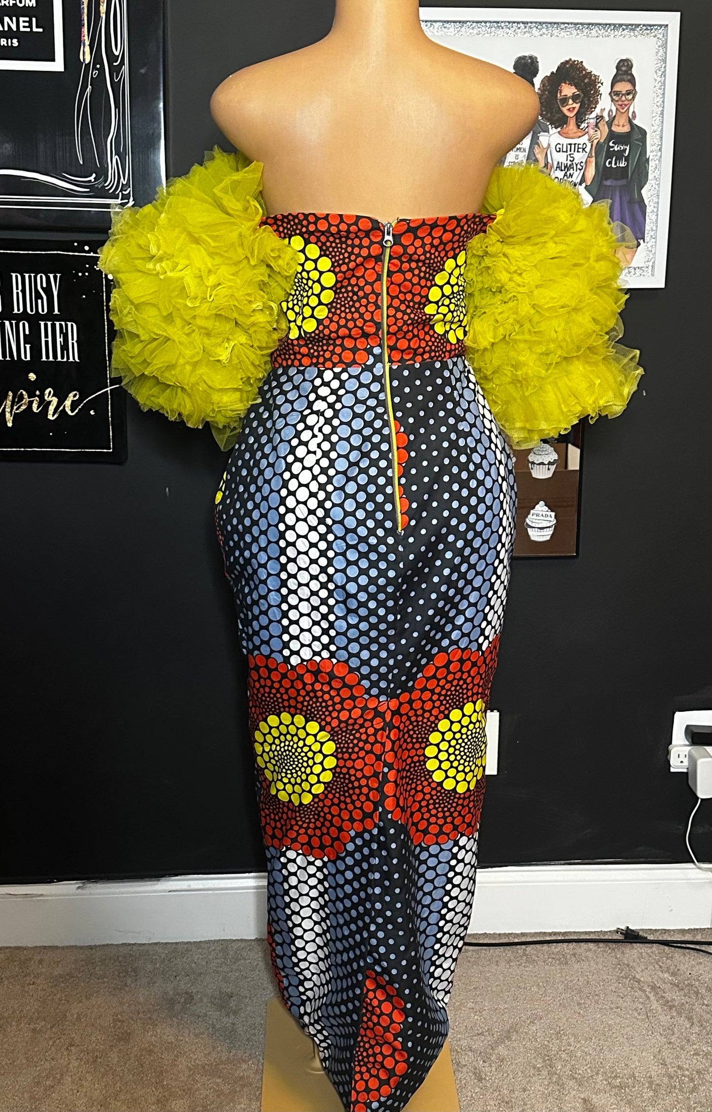 African print gown
