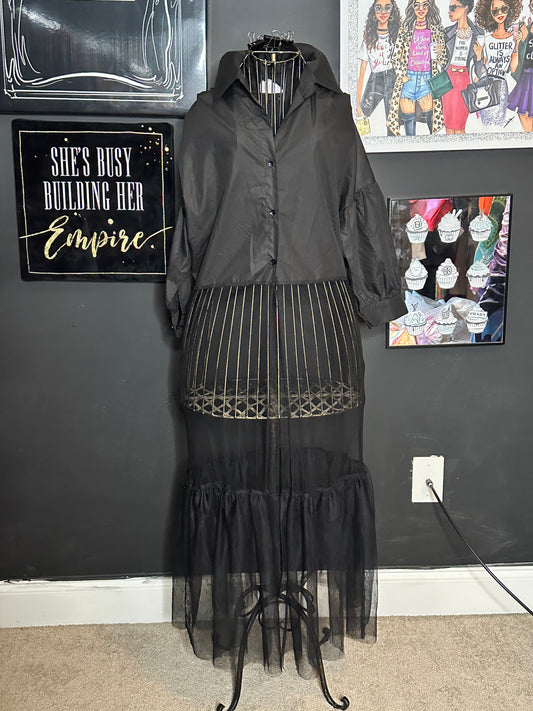 Black tulle top/dress