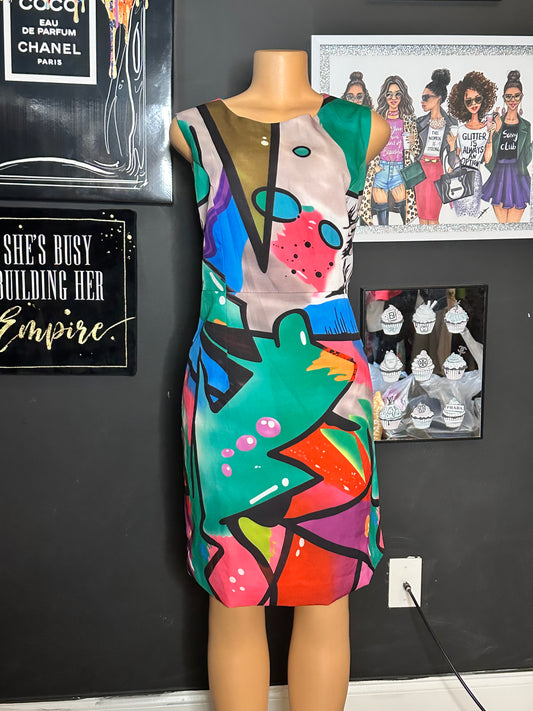 Multicolored sheath dress