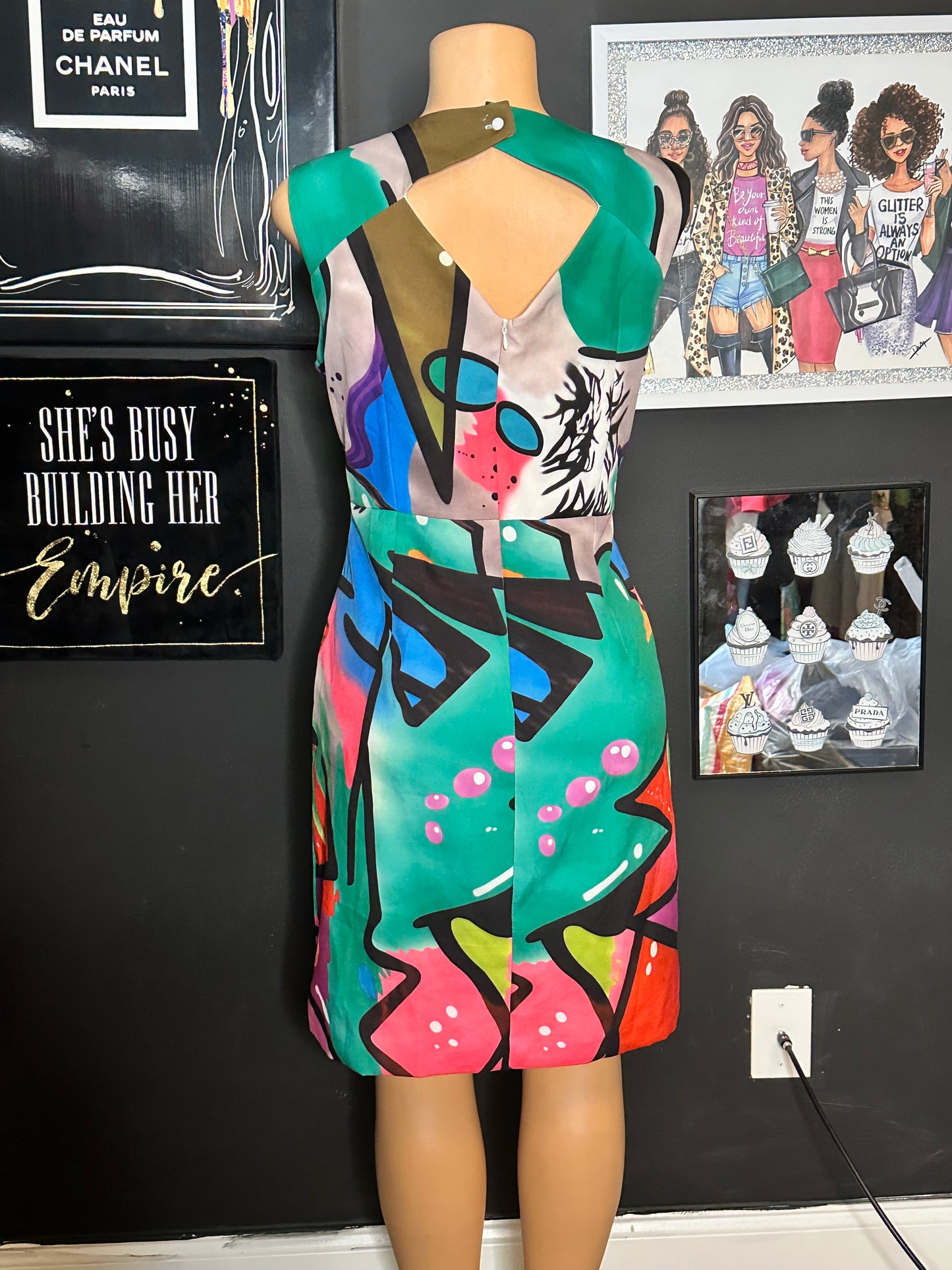 Multicolored sheath dress