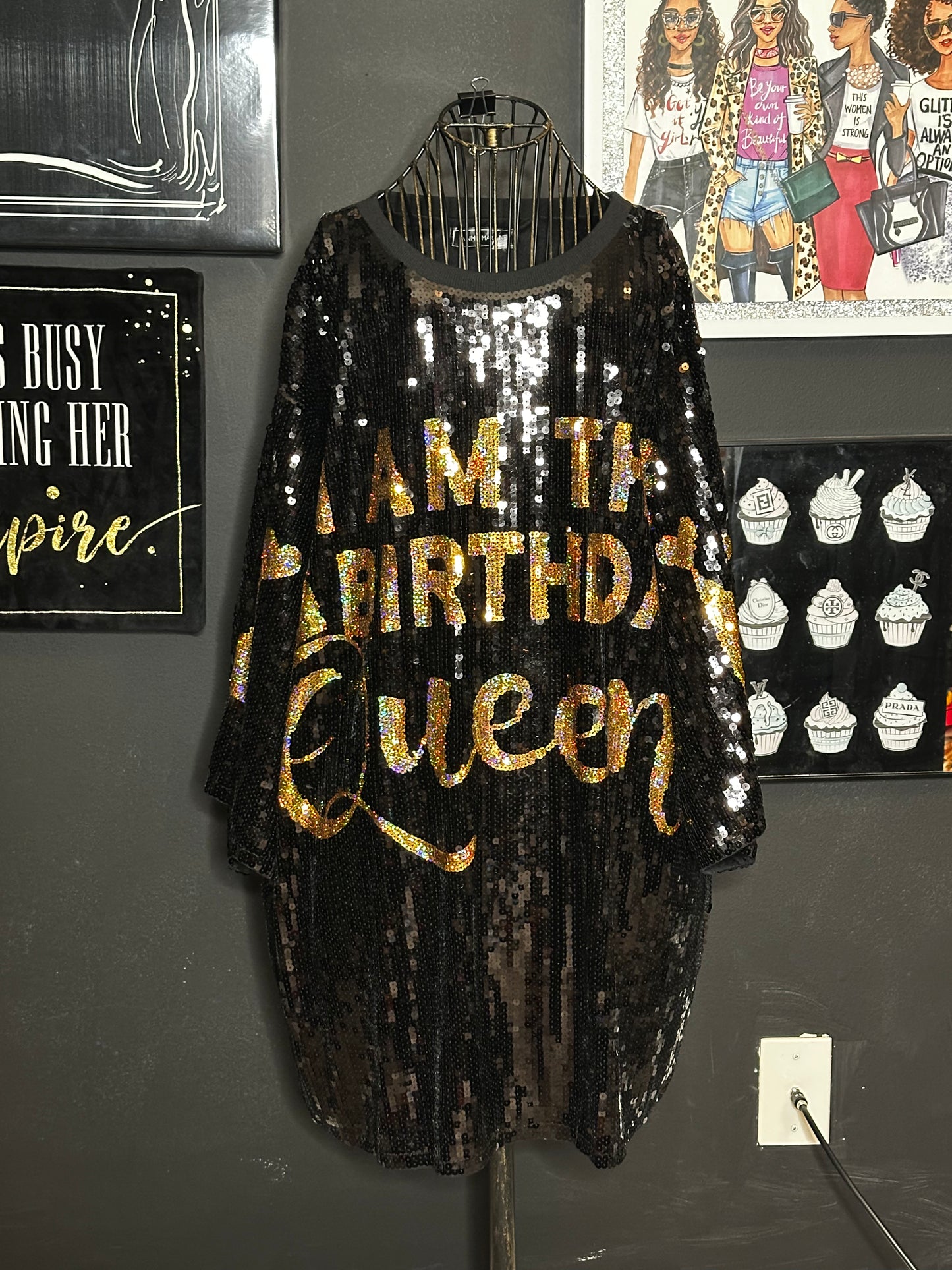 Birthday Queen shirt dress
