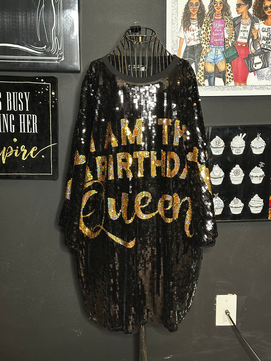 Birthday Queen shirt dress