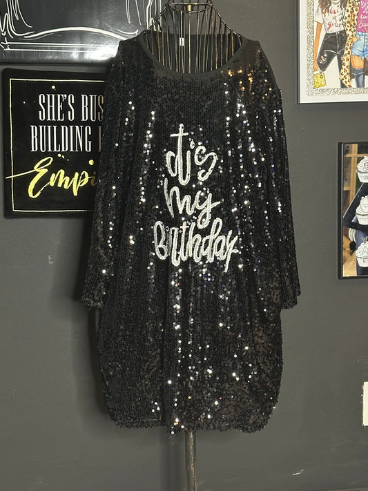Sequin shirt dress-2XL