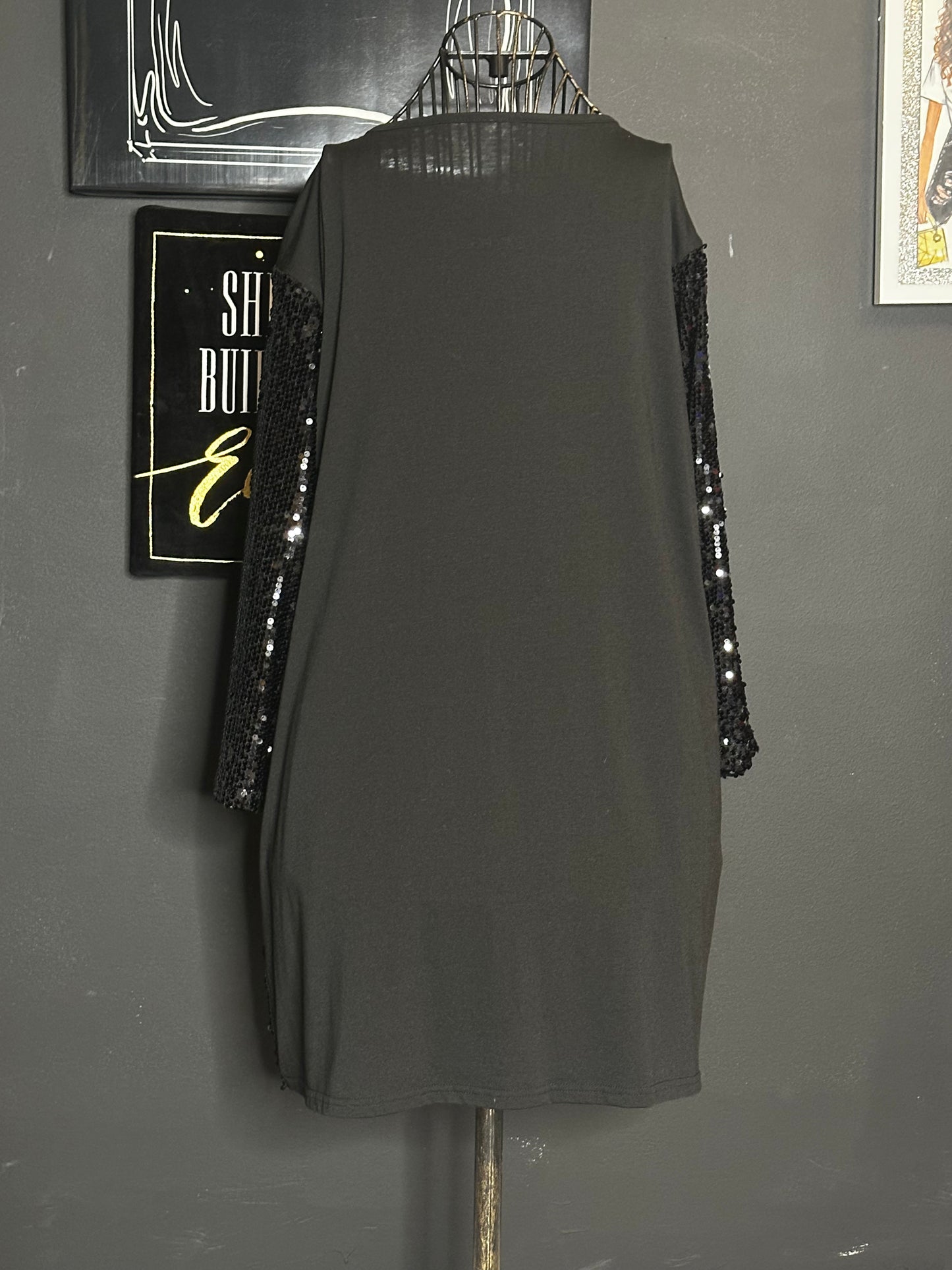 Sequin shirt dress-2XL